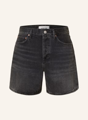 Agolde Džínové Kraťasy hitch blk w/ finished hem