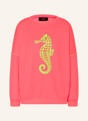 Miss Goodlife Oversized-Sweatshirt Mit Schmucksteinen pink
