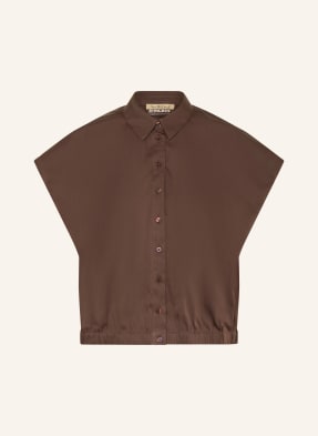 Smith & Soul Košilová Blůza tmavě hnědá