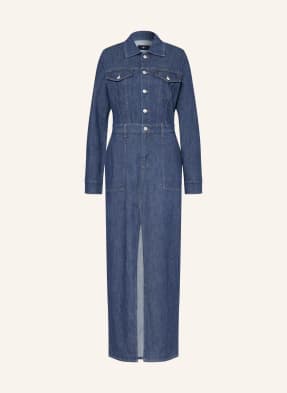 7 For All Mankind Džínové Šaty Utility Maxi Dress tmavě modrá