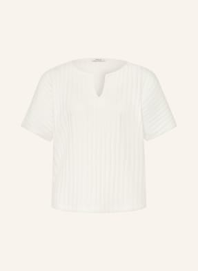 Opus Bouclé-Strickshirt Sombri weiss
