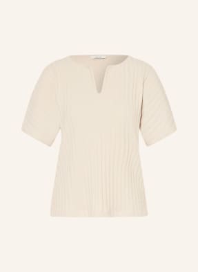Opus Bouclé-Strickshirt Sombri weiss