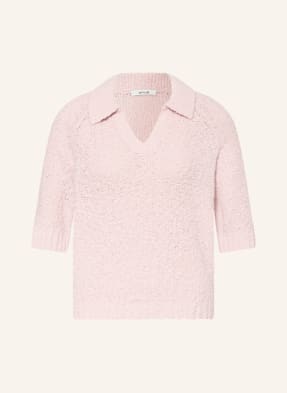Opus Pletené Polo Tričko Posilly Z Bouclé růžová