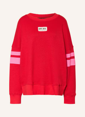 Yippie Hippie Mikina Oversized červená / neonově růžová / bílá