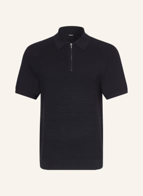 Reiss Strick-Poloshirt Estate blau