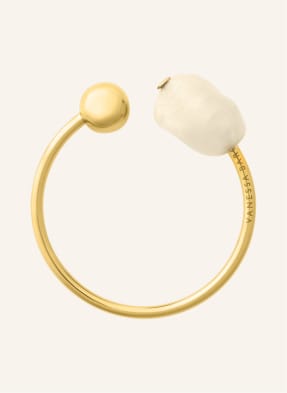 Vanessa Baroni Náramek Pearl Bangle zlatá / krémová