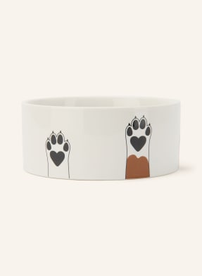 Fluid Market Miska Dog Paws krémová / oranžová / černá