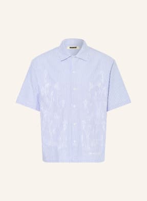 Woodbird Košile S Krátkým Rukávem, Střih Comfort Fit tmavě modrá / bílá