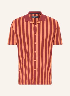 Marc O'polo Košile V Resortovém Stylu, Regular Fit, Z Jersey tmavě červená / oranžová