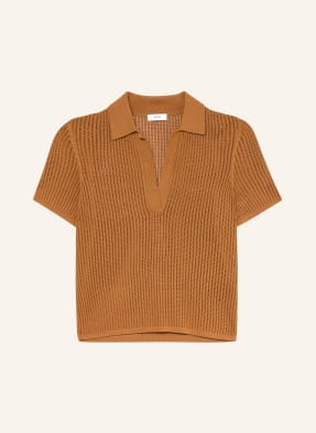 Reiss Pletené Polo Tričko hnědá
