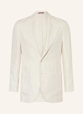 Brunello Cucinelli Lněné Sako Slim Fit krémová