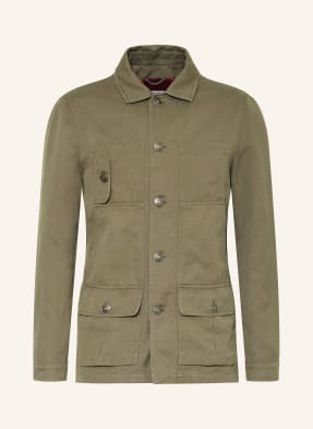 Brunello Cucinelli Bunda S Lněným Vzorem khaki