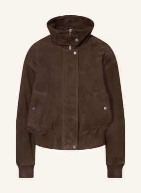 Reiss Lederblouson Cara braun