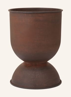 Ferm Living Květináč Hourglass Small tmavě hnědá