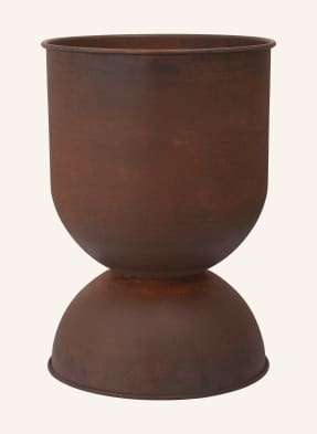 Ferm Living Květináč Hourglass Medium tmavě hnědá