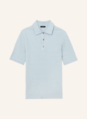 Reiss Strick-Poloshirt Era blau