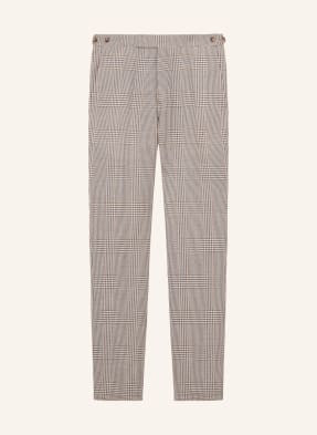 Reiss Kalhoty Epsom Slim Fit S Lnem černošedá / bílá / černá