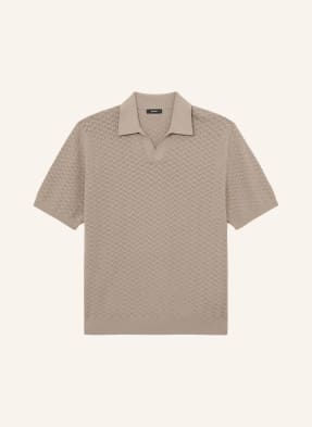 Reiss Strick-Poloshirt Sol braun