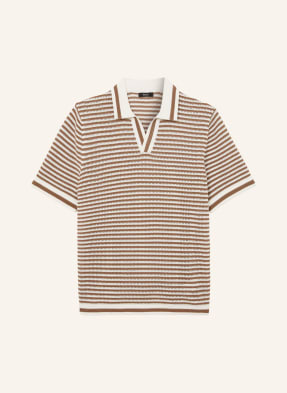 Reiss Strick-Poloshirt Carlford braun