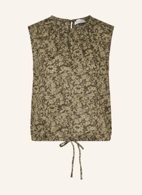 Marc O'polo Blůzkový Top tmavě hnědá / khaki