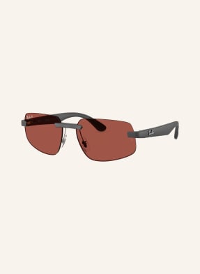 Ray-Ban Sluneční Brýle rb4475ch šedá/červená polarizovaná