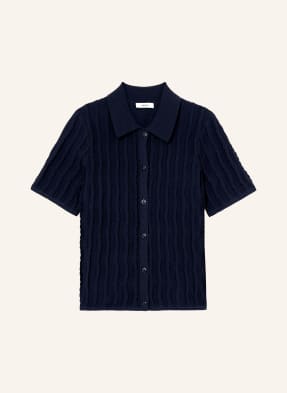 Reiss Strick-Poloshirt Audrey blau