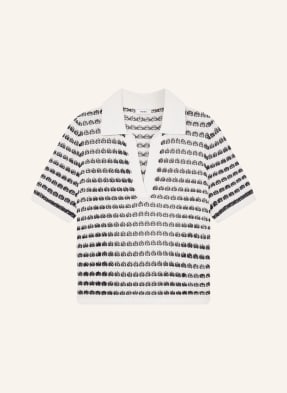 Reiss Pletené Polo Tričko Gemma tmavě modrá / bílá