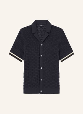Reiss Strickhemd Bilsby Slim Fit blau