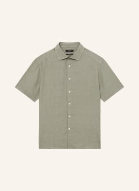 Reiss Kurzarm-Hemd Holiday Slim Fit Aus Leinen gruen