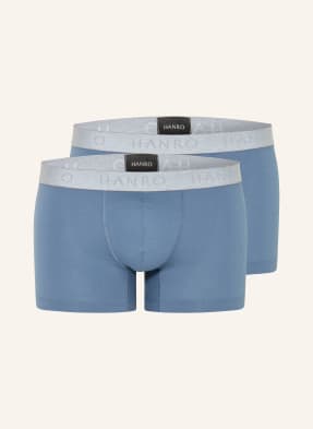 Hanro 2er-Pack Boxershorts Cotton Essentials grau