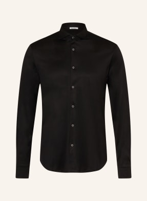 Stefan Brandt Žerzejová Košile Otis Slim Fit černá
