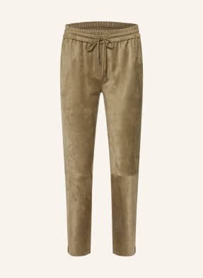 Juvia Hose Im Jogging-Stil In Lederoptik gruen