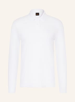 Boss Piqué-Poloshirt Passerby Slim Fit weiss