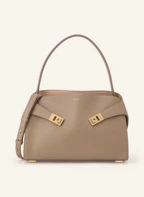 Ferragamo Kabelka Přes Rameno Hug černošedá / zlatá