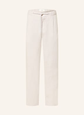 Closed Lněné Kalhoty Vigo Tapered V Joggingovém Stylu Regular Fit béžová