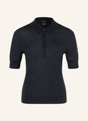 Boss Poloshirt Fidenka Aus Merinowolle blau