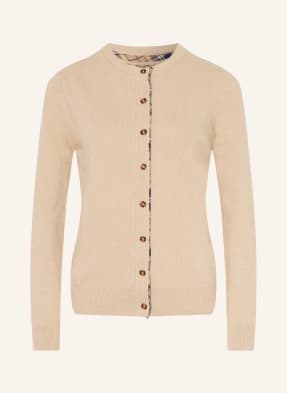 Barbour Pletený Kardigan Pendle béžová