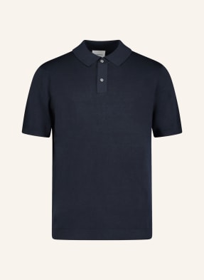 Roy Robson Pletené Polo Tričko tmavě modrá