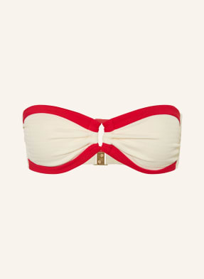 Seafolly Bandeau Bikiny Bandwave režná / červená