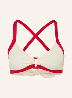 Seafolly Bustier Bikiny Bandwave režná / červená