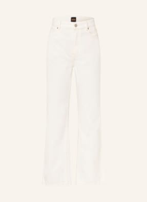 Boss Cropped Jeans Ada Straight Fit weiss