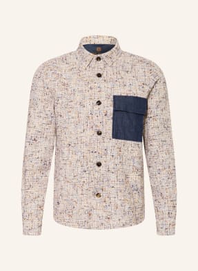 Mos Mosh Gallery Bouclé Overshirt Mmgwilson režná / hnědá / tmavě modrá