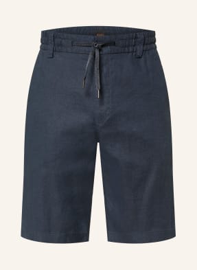 Boss Chinoshorts Chino Tapered Fit Mit Leinen blau
