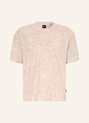 Boss T-Shirt Flower Aus Frottee beige