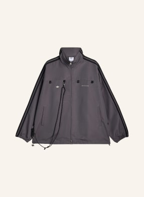 Adidas Originals Bunda sftm007 tmavě šedá / tmavě zelená / černá