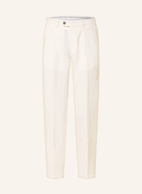 Hiltl Lněné Chino Kalhoty Primo Regular Fit krémová