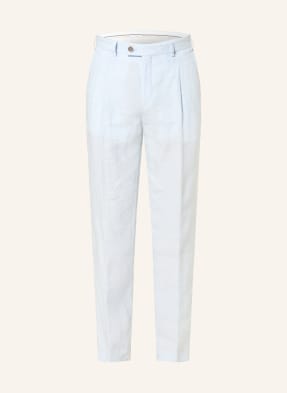 Hiltl Lněné Chino Kalhoty Primo Regular Fit tmavě modrá
