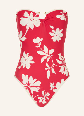Seafolly Bandeau Plavky Mayflower červená / režná