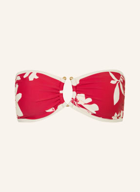 Seafolly Bikiny S Bandeau Topem Mayflower červená / krémová