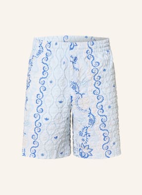 Adidas Originals Šortky Printed Seersucker krémová / tmavě modrá / modrá